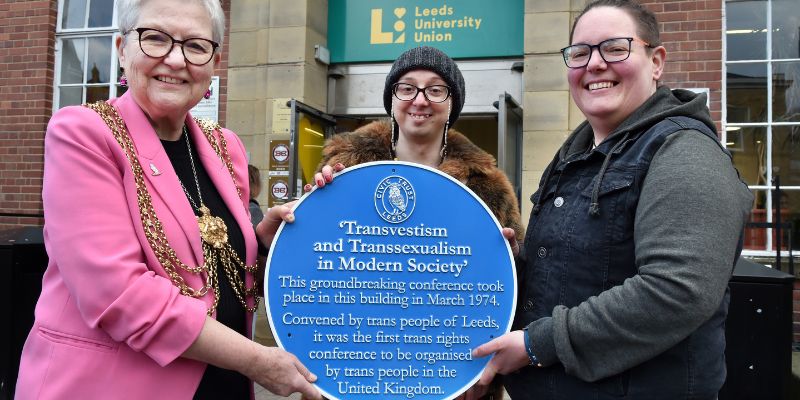 Blue plaque unveiled at Leeds University Union, 2024