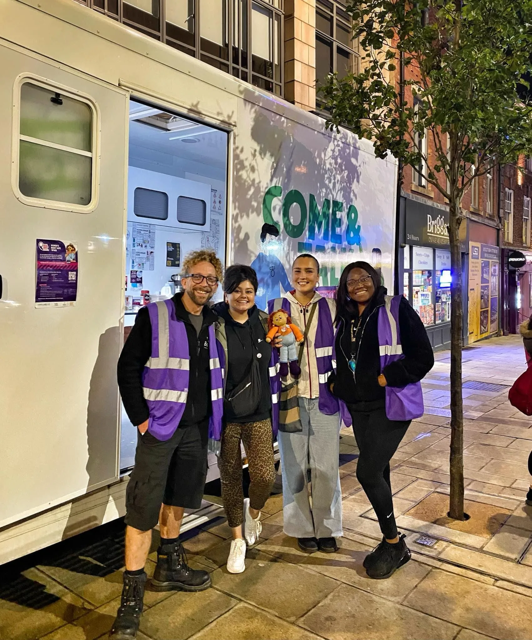 Shreena Gobey and team, Women's Night Safe Space, Lower Briggate, 2025